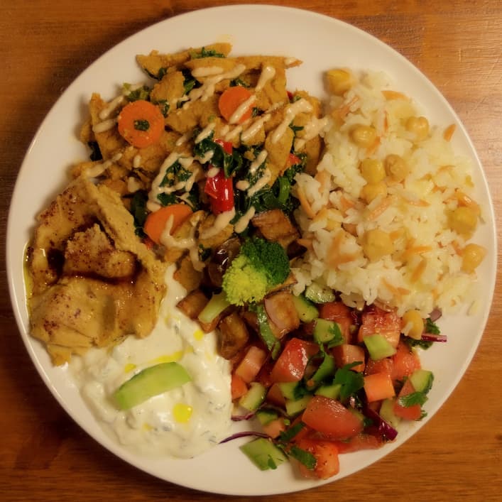 Veganer Kebabteller